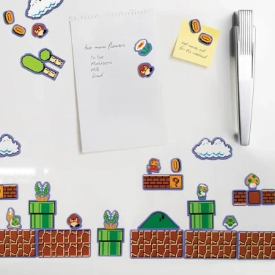 Image of Nintendo Super Mario Bros. Magnets, Metal, Multi Coloured, 0.6x16x22 cm