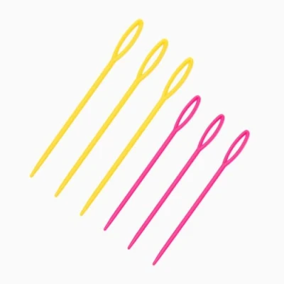 Image of 6 Pieces Plastic Sewing Needles, Colorful Weaving and Needle, Eye Needles for Children, Learning Craft Kids DIY
