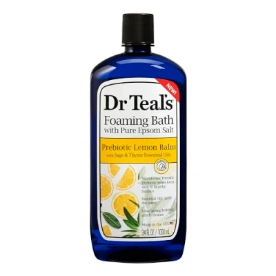 Image of Dr.Teal&#039;s Foaming Bath with Pure Epsom Salt Prebiotic Lemon Balm 1000ML