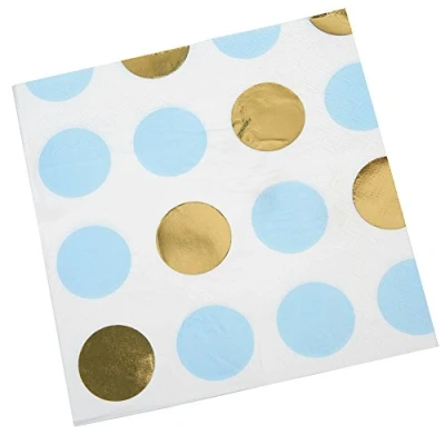 Image of Neviti 771310 Pattern Works Napkin Blue Dots, 16.5 x 0.1 cm