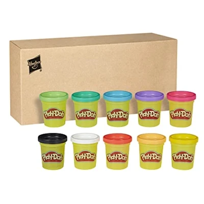 Image of Play Doh 10 Pack of Non Toxic Modeling Compound, 2 Ounce Cans, Amazon Exclusive