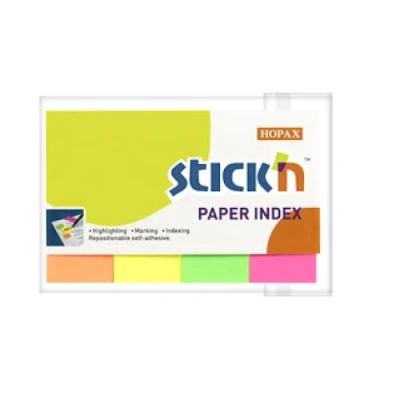 Image of Stick N 21205 Value 20 mm Index Tab Neon Multi Colour