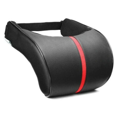 Image of Car Neck Pillow MASO Headrest Pillows Support for Seat Cushion PU Soft Leather + Memory Foam Cushions