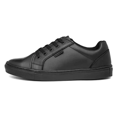Image of Hush Puppies Boys Sam Senior School Uniform Shoe, Black, 3 UK Child