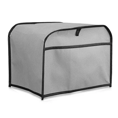 Image of kwmobile Cover Compatible with 2 Slice Toaster Plastic Case for Bread Machine Light Grey