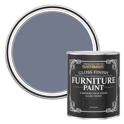 Image of Rust Oleum Blue Furniture Paint in Gloss Finish Hush 750ml
