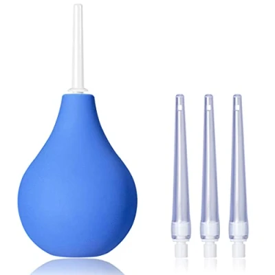 Image of TopQuaFocus 224ml Enema Bulb Kit Douche for Men Women Cleaning (224ml blue)