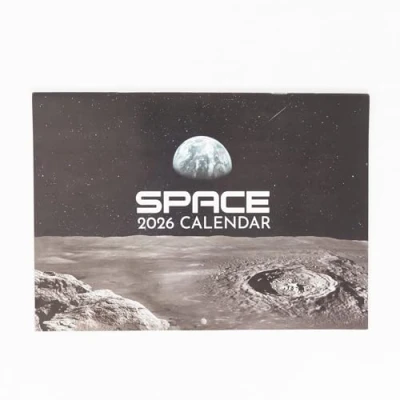 Image of Evelay Space Astronomy 2025 A4 Calendar Monthly Wall Planner Family Home Office A3 When Open Hanging Organiser Month to View (Space)