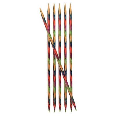 Image of KnitPro 15 cm x 2.5 mm Symfonie Double Pointed Needles, Multi Color