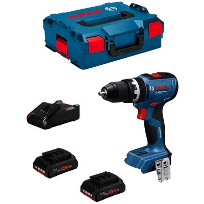 Image of Bosch Professional 18V System GSB 65 Cordless Hammer Drill (brushless Motor, Head Length 175, incl. 2 x ProCORE18V 4.0Ah Batteries, 82AC, L Case)