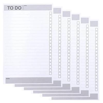 Image of Belle Vous Daily To Do List Notebook Planner Set (6 Pack) 60 Pages Things Pad Book Memo/Organiser Pads for Shopping Lists, Agendas &amp; Today Notebooks