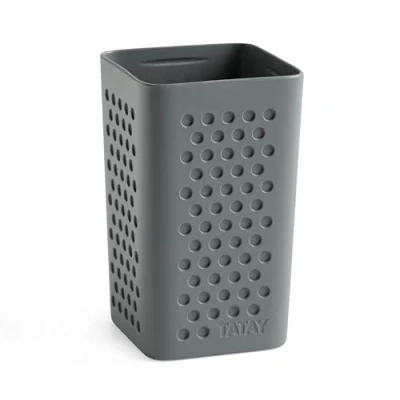 Image of TATAY Bohol Toothbrush Holder, Anthracite Grey, 6,5 x 11 cm