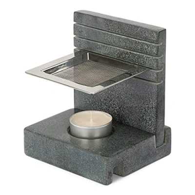Image of NKlaus incense burner grey height adjustable screen 40119