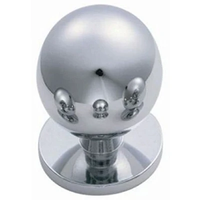 Image of Fingertip Design Solid Ball Cabinet Cupboard Door Knob Polished Chrome (25mm)