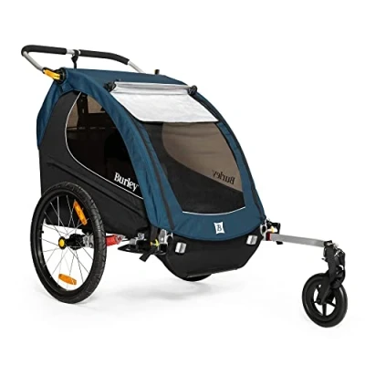 Image of Burley Encore® X Kids Bike Trailer &amp; Stroller, Pacific Blue, Double