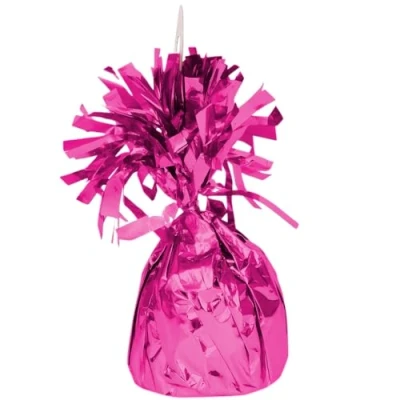 Image of Magenta Foil Balloon Weight (5cm x 13cm) 1 Count Stylish &amp; Durable Accessory for Party Decorations Events