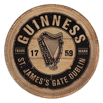 Image of Guinness Official Merchandise St. James&#039;S Gate Dublin Label Design Resin Magnet