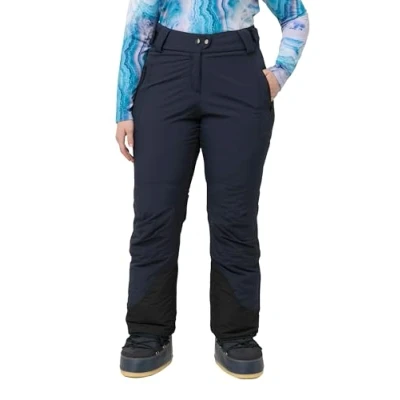 Image of Ulla Popken Women&#039;s Functional ski trousers, waterproof, plain Pants, navy, 22