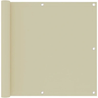 Image of vidaXL Balcony Screen Cream 90x500 cm Oxford Fabric