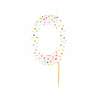 Image of amscan 9911555 Patterned Numerical Candle 0