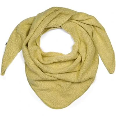 Image of styleBREAKER Women XXL knit triangle scarf plain slightly mottled, scarf, winter warm soft, 01017128, Colour:Lime Green