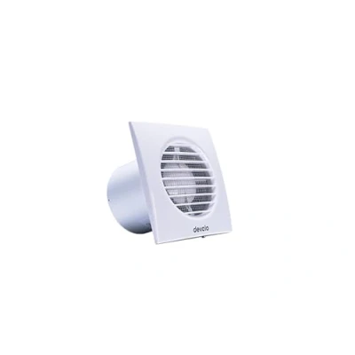 Image of Devola 100mm Extractor Fan With Pull Cord, 4 Inch Bathroom Fan, Kitchen Made in Britain (Humidity Sensor)