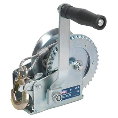 Image of Sealey Geared Hand Winch 540kg Capacity with Cable