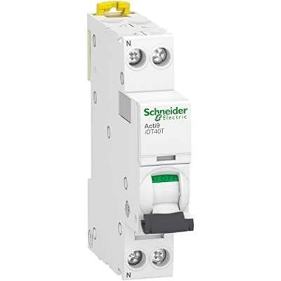 Image of Acti9 iDT40T Circuit Breaker 1P+N 16A C Curve 4500A/6kA