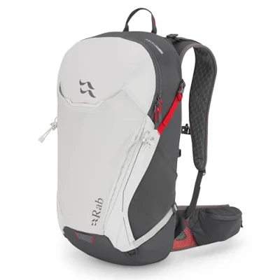 Image of Rab Aeon 27 Liter Lightweight Hydration Pack Comfortable Daypack for Hiking, Biking, &amp; Trail Running Pewter/Graphene