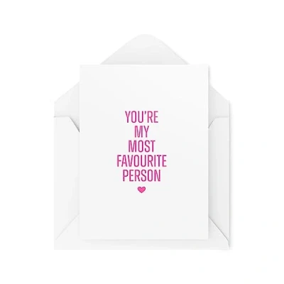 Image of Romantic Card You&#039;re My Most Favourite Person Anniversary Cards Best Friend Partner I Love You CBH1767