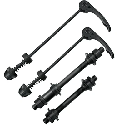 Image of AiTuiTui 1 Pair MTB Quick Release Bicycle Hub, Road Mountain Bike Front &amp; Rear Axle Hollow Shaft Set with Standard Spacing