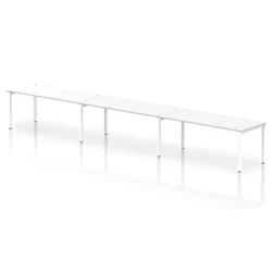 Image of Impulse Bench Single Row 3 Person 1800 White Frame Desk