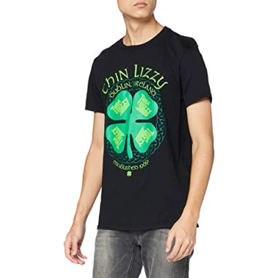 Image of Plastic Head Thin Lizzy Four Leaf Clover Men&#039;s T Shirt Black XX Large