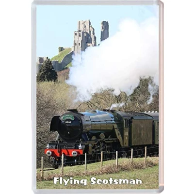 Image of BBSM997 Flying Scotsman Steam Engine Train Jumbo Fridge Magnet/Magnets