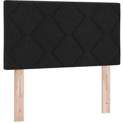 Image of vidaXL Headboard Diamond Blocks Design Black 80 cm Fabric