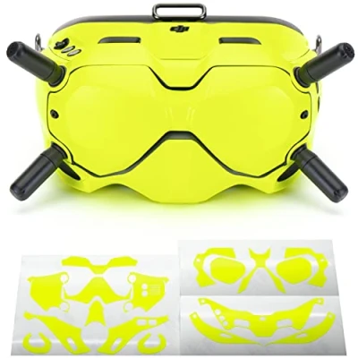 Image of WRAPGRADE Skin Compatible with DJI FPV Goggles V2 (NEON YELLOW)