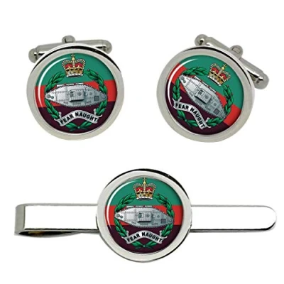 Image of Royal Tank Regiment, British Army Cufflinks and Tie Clip Set