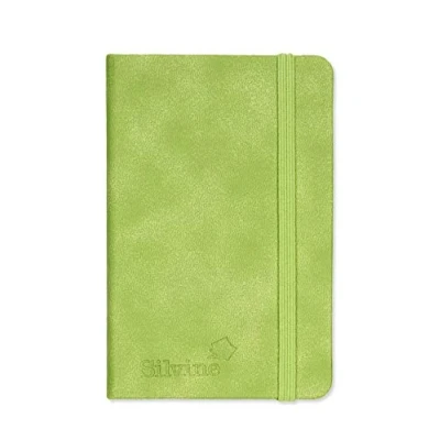 Image of Silvine A6 Executive Soft Feel Notebook Green. 160 Pages (80 Sheets) Ruled 7mm feint. Ref 196G