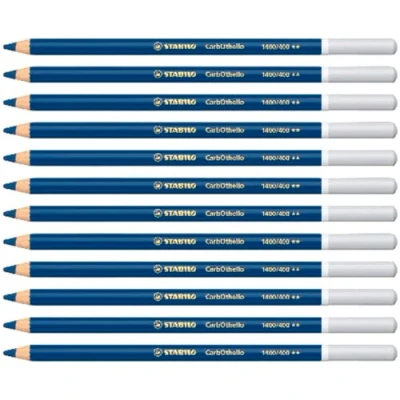 Image of Chalk Pastel Pencil STABILO CarbOthello Pack of 12 Parisian Blue