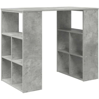 Image of vidaXL Corner Desk Concrete grey Particle board Medium Storage