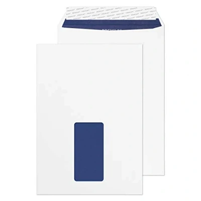 Image of Blake Pure C5 229 x 162 mm 120 gsm Recycled Peel &amp; Seal Window Pocket Envelopes (RP83084) Super White Wove Pack of 500