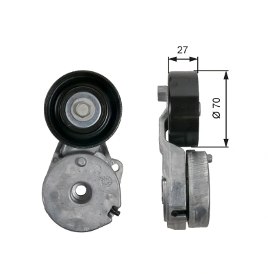 Image of 11955EN200, 11955ET000, 11955ET00A, 11955JD20A, 11955JD21A Tensioner Pulley GATES T39162 PowerGrip RENAULT: CLIO 3, MEGANE 3 Grandtour,