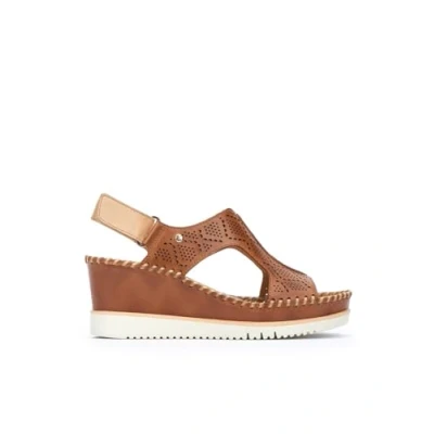 Image of Aguadulce Perforated Leather Women&#039;s Wedge Sandals
