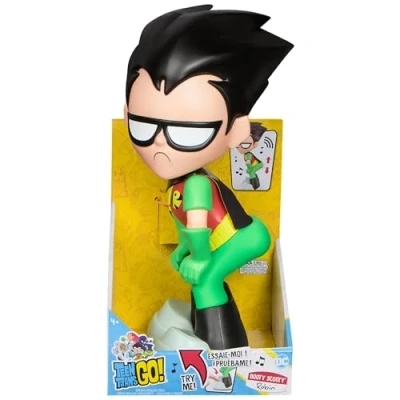 Image of DC Comics Teen Titans Go! Booty Scooty Robin, Dancing Figure with Music, Press Activated, Collectible Toy for Kids Aged 4 and Up