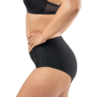 Image of MoliCare Lady Invisible Women&#039;s Washable Incontinence Pants and Period Pants, Size M, Holds 4 Tampons, at 60 C, No Biocides, Oeko Tex, Tumble Dry Safe, Black