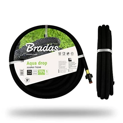 Image of Leaky Garden Irrigation System Soaker Hose Water Saving Porous Pipe. Lawn &amp; Watering (15m(with connectors))