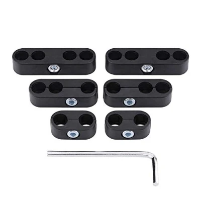 Image of For Spark Plug Separator Replacement Ht Lead Hole Separators,7Mm 8Mm Wire Separators Dividers Looms &amp; Mopar (Two Colors Optional)(Black)
