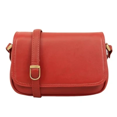 Image of Lloyd Baker Genuine Leather Crossbody Bag, Soft Shoulder Handbag with Adjustable Strap, Compact Size Multiple Compartments, AMRITSAR (RED BERRY)