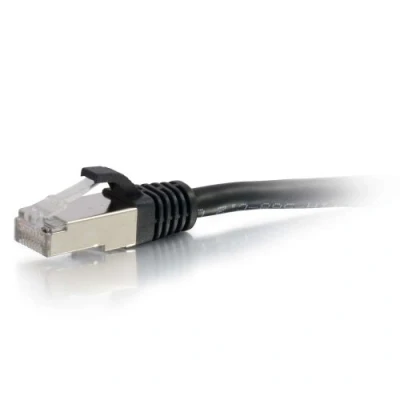 Image of C2G/Cables to Go 00823 Cat6 Snagless Shielded (STP) Network Patch Cable, Black (30 Feet/9.14 Meters)