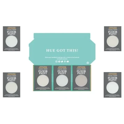 Image of Rust Oleum Chalky Floor Paint in Matt Finish Delicate Greys Tester Box